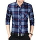 thumbnail image 1 of Camisa a cuadros de manga larga Nikou color rojo M corte regular informal, 1 of 13
