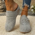 thumbnail image 6 of Xfvqtps Clogs for Women Mules Slide Closed Toe Clog Buckle Decor Hollow out Comfortable Wedge Mule Gray, 6 of 8