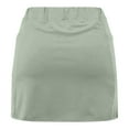 thumbnail image 5 of QATAINLAV Womens Casual Layered Ruffle Mini Skirt Shorts Milk Silk Soft Athletic Yoga Culottes Solid Color High Waisted Skorts Birthday Gifts Mint Green 4XL, 5 of 7