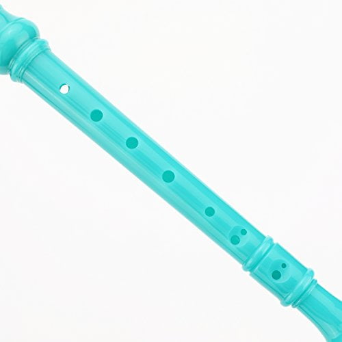 8Bees Descant Soprano Recorder 8 Hole with Cleaning Rod Basic Musical Instrument Flute for Kids School Student Yellow 