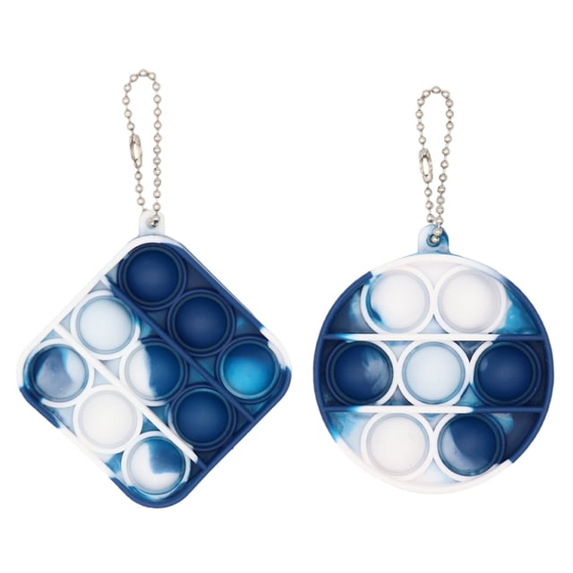 Mini Jouet Pop, Porte-Clés Jouet Sensoriel Pop Bubble, pour Enfants Adultes (2 Pcs)