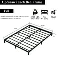 thumbnail image 2 of Maenizi Low 7 inch Full Size Bed Frame Heavy Duty Metal Platform No Box Spring Needed, Easy Assembly Noise Free, Black, 2 of 6