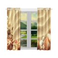 thumbnail image 2 of CADecor Beach Theme Window Kitchen Curtain, Seashell Starfish Window Treatment Panel Curtains,26x39 inches,Set of 2, 2 of 3
