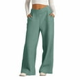 thumbnail image 3 of Women's Wide Leg Sweatpants with Elastic Waist Comfortable Loose Fit Casual Trousers, 3 of 9