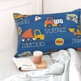 thumbnail image 4 of Saiise Construction Vehicles Print Rectangle Pillow Covers, Two-Sided Printed Design, Car and Sofa Throw Pillow Case for Bedroom or Home Decor-14"x20", 4 of 6