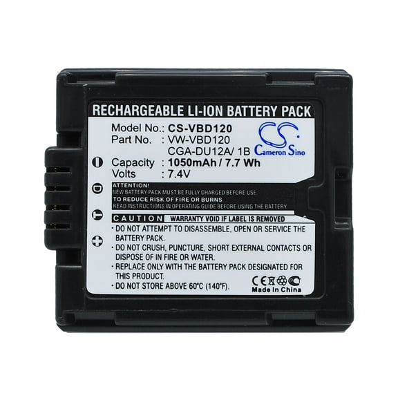 Replacement Battery For Panasonic 7.4v 1050mAh Camera Battery