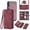 Red, variant on Asuwish Phone Case for Nokia C300 Zipper Wallet Detachable Cell Cover with Tempered Glass Screen Protector Crossbody Lanyard Strap Flip Card Holder Slot C 300 300C TA-1515 2023 Women Men Girls Brown