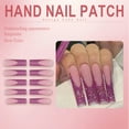 thumbnail image 4 of RAGUPEL 24Pcs Glue on Nails for Women,Pink Sequins Press on Nails French Tip,Matte Press on Nails Square,Long Press on Nails for Photography,Stage and Red Carpet,Style1, 4 of 7