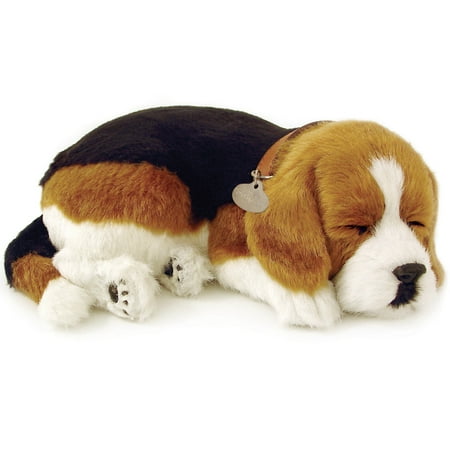 Perfect Petzzz Beagle Breathing Puppy Dog Plush Set w/ Carrier Bed