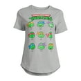 thumbnail image 5 of Teenage Mutant Ninja Turtles Women's Faces Grid Graphic T-Shirt with Short Sleeves, 5 of 5