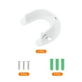 thumbnail image 3 of Soporte de barra de armario Uxcell, 2 piezas de soporte de armario con brida en forma de U de acero inoxidable para barra de 32 mm de diámetro, blanco, 3 of 7