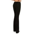 thumbnail image 3 of DailyWear Womens Stretchy Cotton Blend Yoga Pants Leggings Various Styles Boot Cut Black, Large, 3 of 4