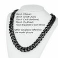 thumbnail image 4 of Silver Gold Black Stainless Steel Cuban Link Chain Necklace for Men Jewelry, 4 of 4