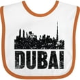 thumbnail image 3 of Inktastic Dubai City Skyline with Grunge Boys or Girls Baby Bib, 3 of 4