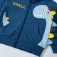 thumbnail image 3 of Ropa de moda para niños, chaqueta destacada de dinosaurio, sudadera de colección de otoño para niños, cárdigan, ropa de bebé, envío de una pieza, 2024, 3 of 4