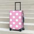 thumbnail image 6 of Gukieu Pink And White Polka Dot Print Suitcase Protective Cover, Elastic Zipper Buckle Suitcase Protective Cover, Suitable for Travel, Business Trip-Medium, 6 of 7