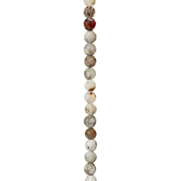 12 Pack: Natural Agate Round Beads - 6mm by Bead Landing