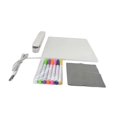 thumbnail image 2 of Tablero de mensajes acrílico con soporte, tablero de notas LED para escritorio, tablero de borrado portátil, incluye marcadores para la M, 2 of 8