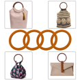 thumbnail image 3 of 4 piezas de asas redondas de madera de repuesto para bolsos hechos a mano, asas de cartera, 3 of 5