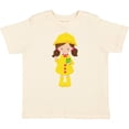 thumbnail image 3 of Inktastic Girl in Raincoat, Boots, Brown Hair, Frog Girls Toddler T-Shirt, 3 of 5