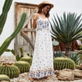 thumbnail image 1 of Summer Dresses for Women Maxi Dress White Sling Floral Midi Dress Boho Dress, 1 of 6