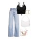 thumbnail image 3 of Blusa Dama Crop Top Ombliguera Canalé Moda Mujer Ribete Gym LOLE Blusa, 3 of 5