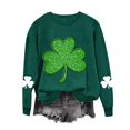 thumbnail image 4 of Clothing! Yajing Sweatshirt for Women St Patricks Day Shirt Women Lucky Shamrock St Patrick Sweatshirts Crewneck Oversized Long Sleeve Shirts L Green, 4 of 5