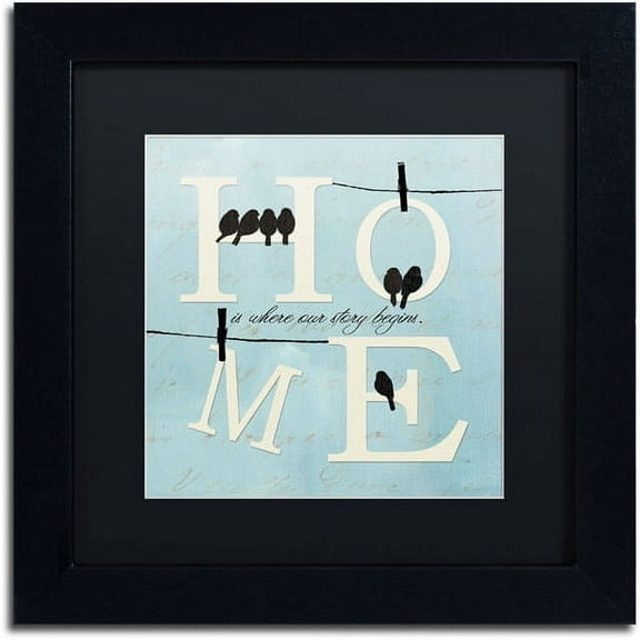 Trademark Fine Art "Well Said II" Canvas Art by Pela Studio, Black Mat, Black Frame