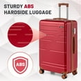 thumbnail image 6 of Zimtown Luggage 5 Piece Sets Suitcase ABS Hardside with Spinner Wheels and TSA Lock, Red, 6 of 16