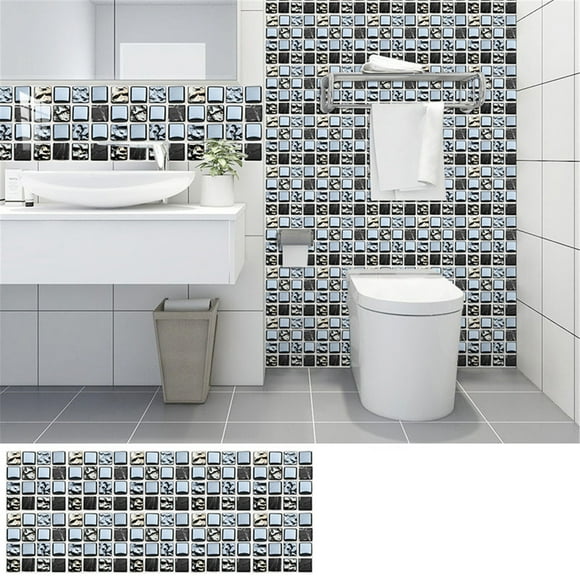 npkgvia Wall Sticks,10 Pieces Mosaics Tile Stickers Peel And Stick Waterproof Self Adhesive Granites Flooring 3D Wall Tile Stickers For Kitchen Bathroom Living Room,Wall Decor,Clearance