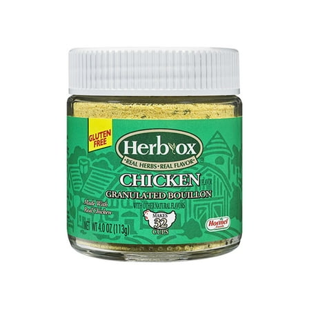 HERB-OX Chicken Bouillon Granules, Shelf-Stable, 4 oz Plastic Jar