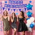 thumbnail image 4 of TickJOY Blue Happy Birthday Banner for Boys - Happy Birthday Decorations Set with Star Foil Balloons, Latex Balloons & Pennant Banner, Party Decorations for Boys Birthday, Teen Blue Parties, 4 of 6