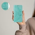 thumbnail image 6 of Mandala Phone Cover for Samsung Galaxy A14 4G/5G, Ultra Slim Flip Case with Card Slot Magnetic Closure Embossing PU Leather Case with Stand Function and Lanyard Foldable Motif - Green, 6 of 14