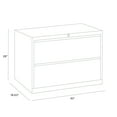 thumbnail image 7 of Hirsh 42 Inch Wide 2 Drawer Metal Lateral File Cabinet for Home and Office, Holds Letter, Legal and A4 Hanging Folders, Black, 7 of 7