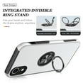 thumbnail image 4 of for iPhone XR Case, 360° Rotatable Ring Holder Kickstand Dual Layer Military-Grade Drop Tested Protection Support Car Holder Mount Magnetic Absorbing Bumper Phone Case, Silver, 4 of 7