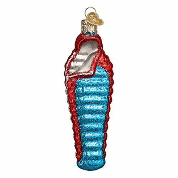 Old World Christmas Blown Glass Ornament for Christmas Tree, Sleeping Bag