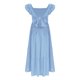 thumbnail image 5 of Odeerbi 4-15 Años de Las Niñas de Verano de Algodón de Lino Maxi Vestido Con Cuello Cuadrado de La Espalda de Arco Ruffle Tierrado Vestido de Línea A Para Las Vacaciones de La Playa de La Fiesta, 5 of 8