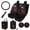 Black - Rose Skull, variant on LedBack Frog Print Car Seat and Steering Wheel Cover Set Boho Mandala Flower Print Car Front Rear Seat Covers for Truck Sedan SUV 10 Pieces Auto Interior Decorative Accessories, Blue