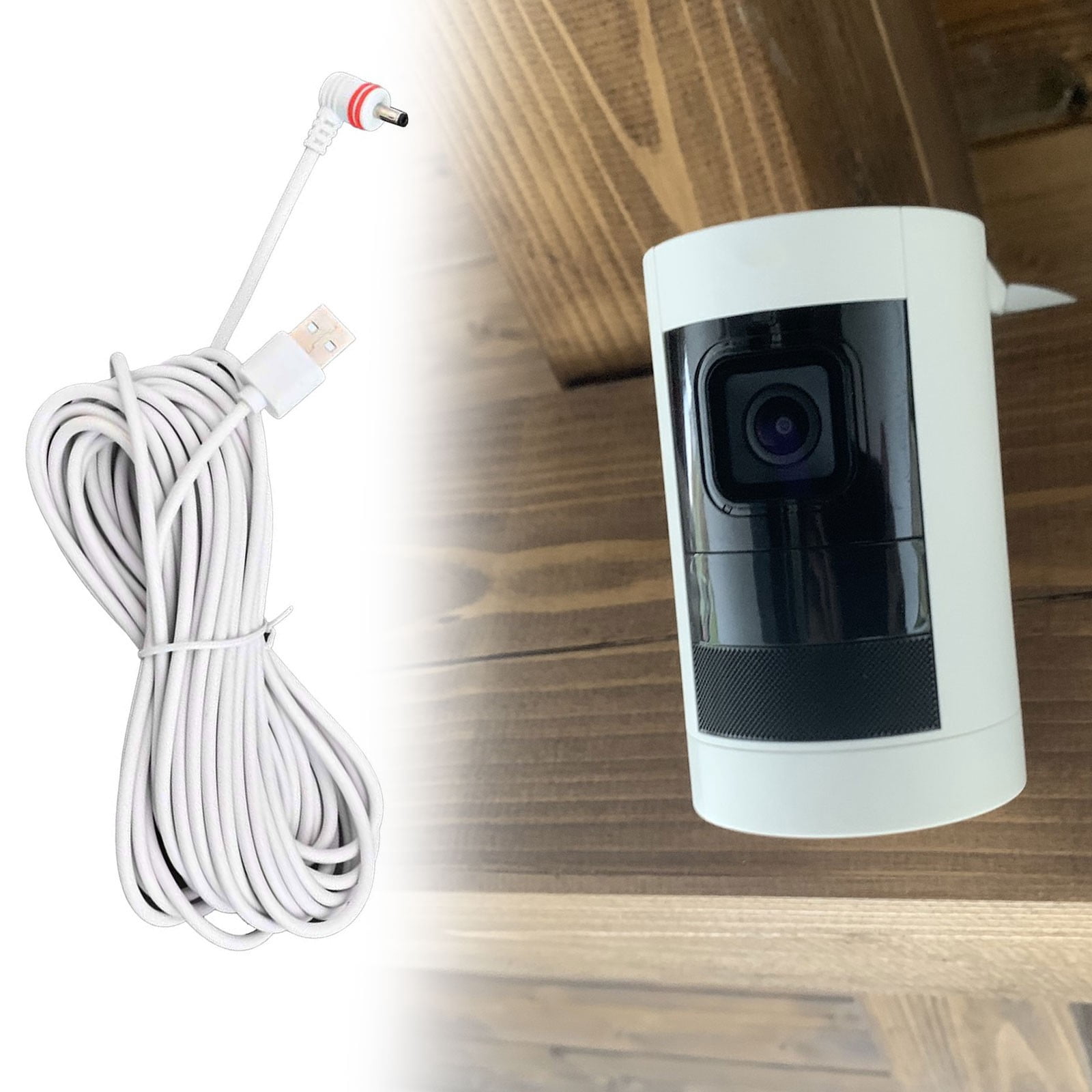 Reliable Power Cable and Adapter for Ring Cameras 10m Weatherproof Use