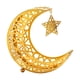 thumbnail image 1 of Bandeja Eid Mubarak Moon Star Bandeja para galletas Eid Decoración de mesa Bandeja para servir Ramadán L dorada, 1 of 9