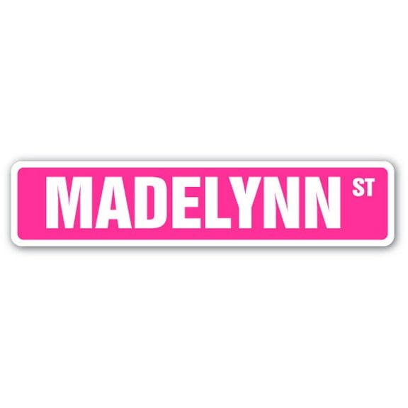 MADELYNN Street Sign Childrens Name Room Sign | Indoor/Outdoor |  30" Wide