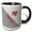 Black/White, variant on 3drose, Virgo Red and Gray Zodiac Star Sign for August and September Birthday, 11oz Two-tone Blue Mug