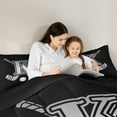 thumbnail image 5 of Homewish Personalized Initial K Queen Comforter Set for Kids Boys Girls, Ice Hockey Sport Bedding Sets, Black and Gray Bedding Comforter Set, Luxury Bedroom Decor, 5 of 8