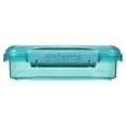 thumbnail image 2 of Sistema Ocean Bound Plastic Sandwich Box, 450 mL Food Storage Container and Lunch Box, Teal or Blue (Not Selectable), 2 of 7