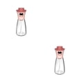 thumbnail image 3 of Kearding Botella de aceite de cocina a prueba de polvo tipo de prensa a prueba de fugas transparente de boca ancha accesorios de rociador de Rosa 2Conjunto, 3 of 6