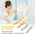 thumbnail image 4 of ChainsHouse Geometic Link Drop Dangle Earrings for Women Stainless Steel Hypoallergenic Jewelry, 4 of 9