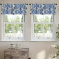 thumbnail image 2 of LALILO Kitchen Curtain Valance Floral Knitted Wear Rod Pocket Window Curtain 52"x 18" Set of 2, 2 of 7