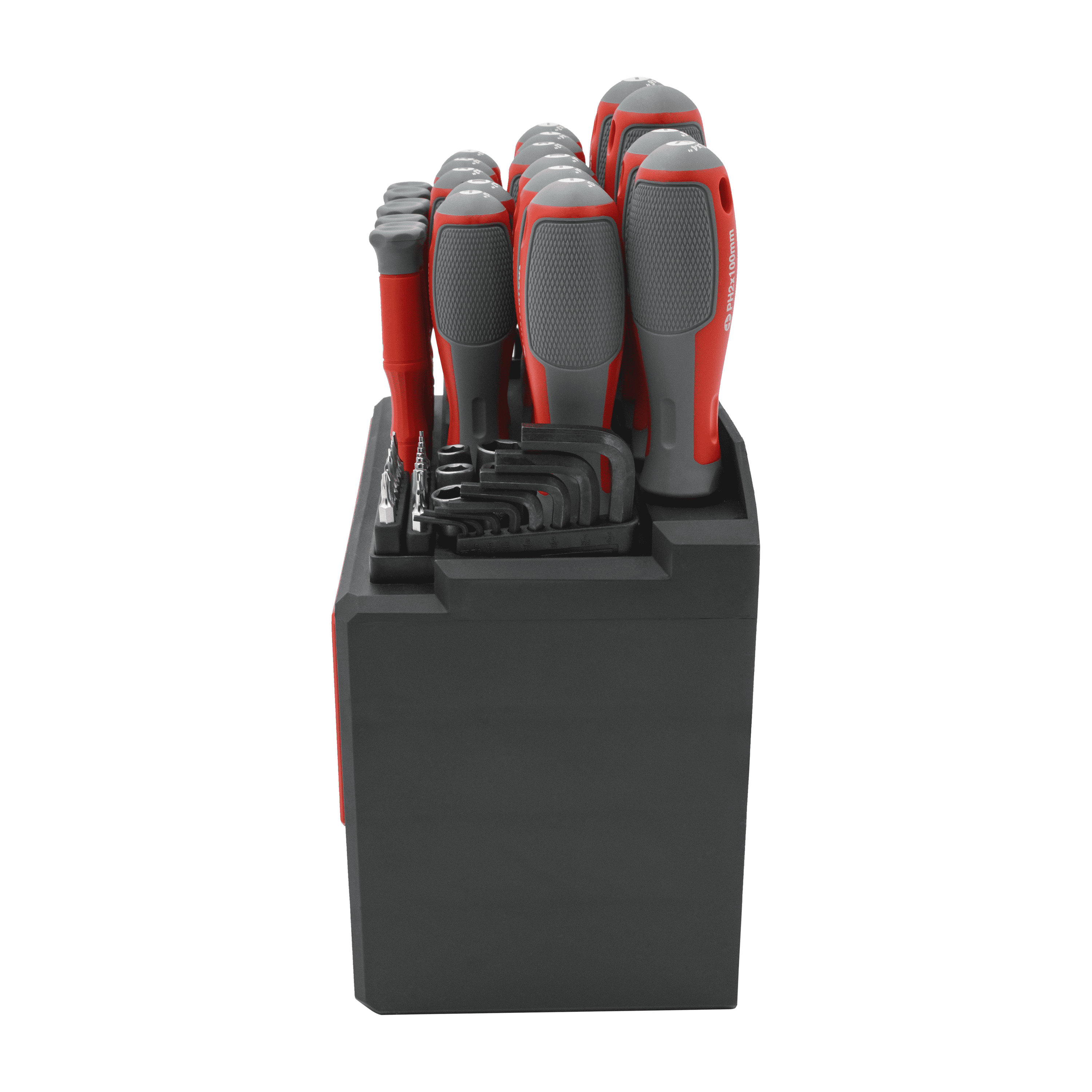 INTERTOOL 114-Piece Magnetic Screwdriver Set with Organizer VT08-3372