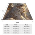 Bingfone Golden White Tiger Print Flannel Fleece Blanket Throw Blanket