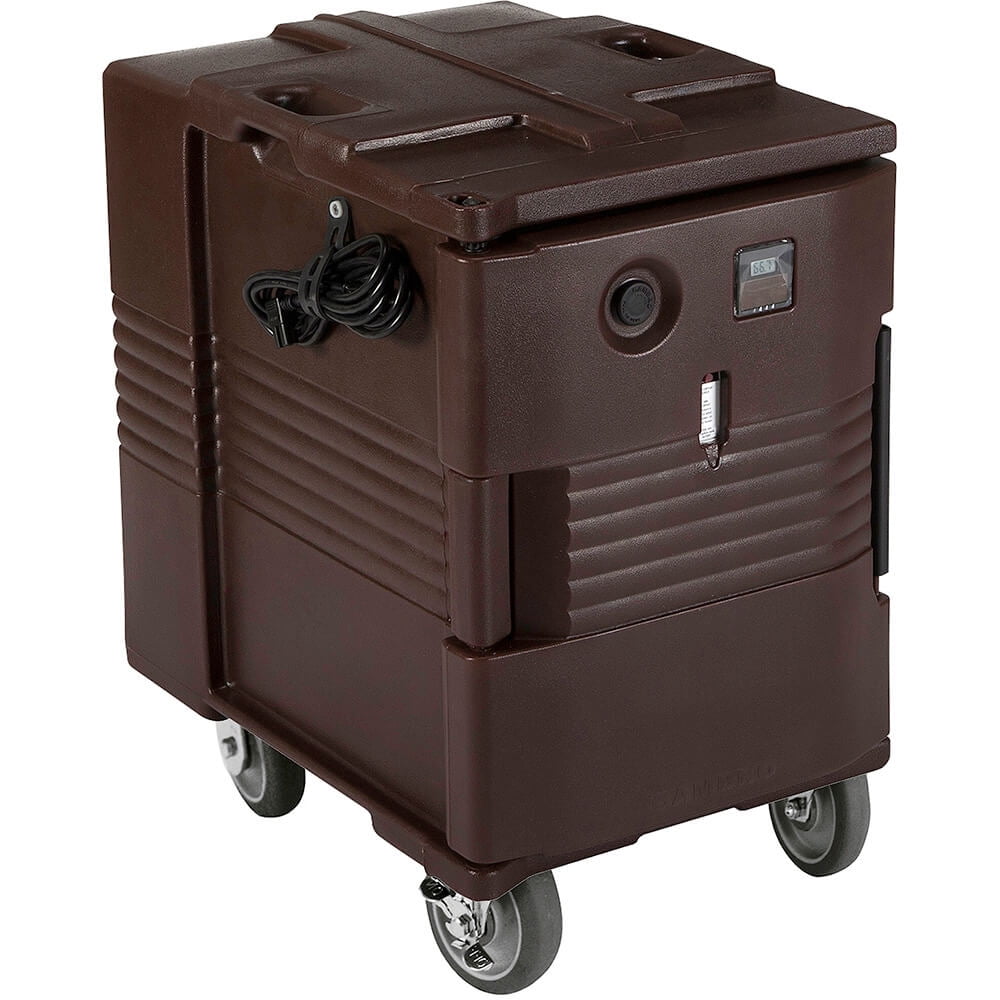 Cambro Electric Hot Box, Food Carrier W/ Wheels, 110V, Dark Brown